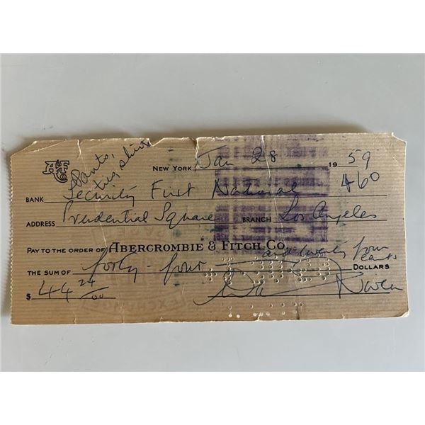 James Bond Casino Royale David Niven signed check