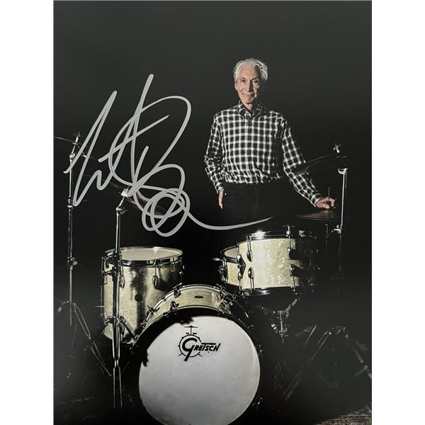Rolling Stones Charlie Watts signed photo
