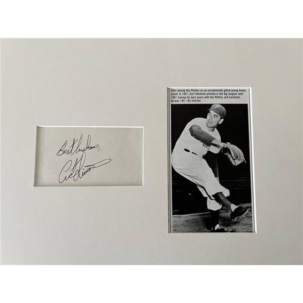 Philadelphia Phillies Star Curt Simmons signed collage
