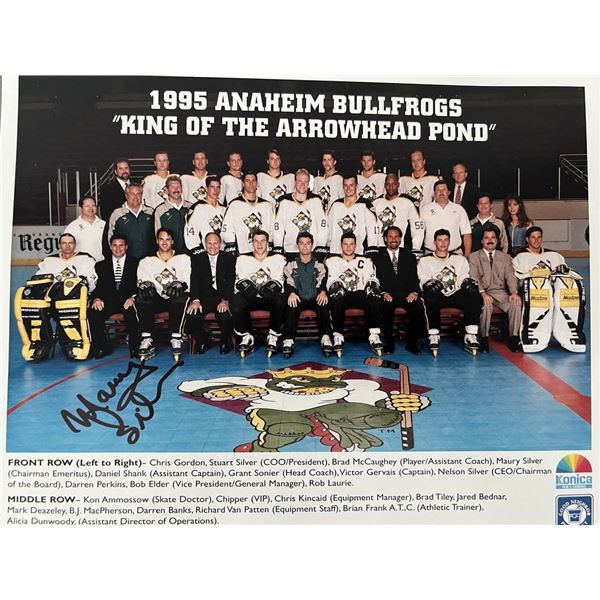 1995 Anaheim Bullfrogs signed team photo