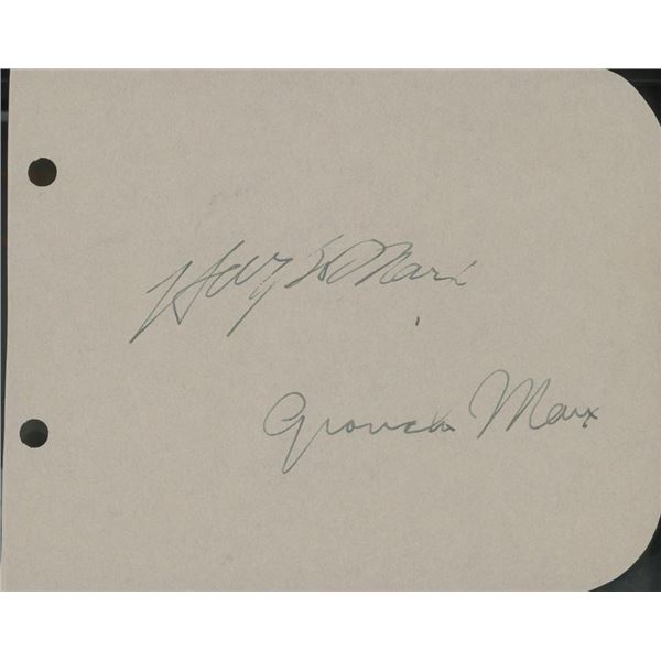 Marx Brothers original signature page