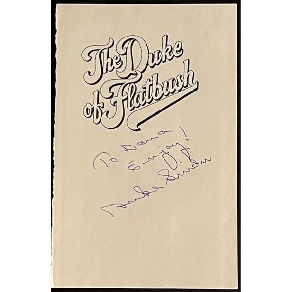 NY Dodgers Duke Snider Signed book page.