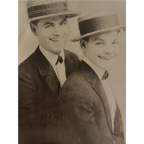 John and Eddie signed photo