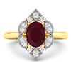 Image 3 : 14KT Yellow Gold 1.5ctw Ruby and Diamond Ring