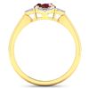 Image 4 : 14KT Yellow Gold 1.5ctw Ruby and Diamond Ring