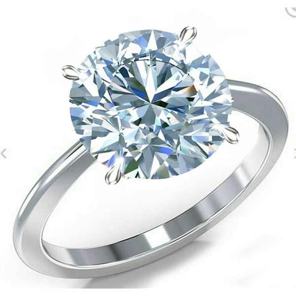 Huge 11.20 Ct VVs1 Ice Blue Fire Moissanite Ring