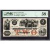 1858 $2 Lyons City IA Obsolete PMG 58EPQ
