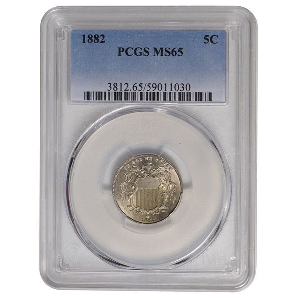 1882 Shield Nickel PCGS MS65