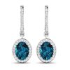 14KT White Gold 2.2ctw London Blue Topaz and Diamond Earrings