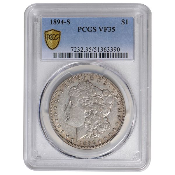 1894-S $1 Morgan Silver Dollar PCGS VF35
