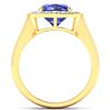 Image 4 : 14KT Yellow Gold 1.99ct Tanzanite and Diamond Ring