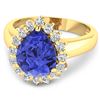 Image 3 : 14KT Yellow Gold 2.97ct Tanzanite and Diamond Ring