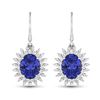 14KT White Gold 2.82ctw Tanzanite and Diamond Earrings