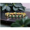 Image 10 : 18 Kt Yellow Gold Plate 4 Piece Simulated Emerald Jewelry Set