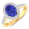 Image 1 : 14KT Yellow Gold 1.41ctw Tanzanite and Diamond Ring