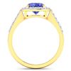 Image 4 : 14KT Yellow Gold 1.41ctw Tanzanite and Diamond Ring