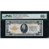 1928 $20 Gold Certificate PMG 66EPQ