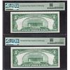 Image 2 : Lot of Two Consecutive 1929 $5 Boston FRBN PMG 64EPQ
