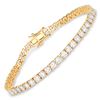Image 1 : 14KT Yellow Gold 7.00ctw Lab Diamond Bracelet