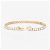Image 2 : 14KT Yellow Gold 7.00ctw Lab Diamond Bracelet