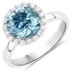 14KT White Gold 2.00ct Sky Blue Diamond Ring