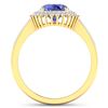 Image 4 : 14KT Yellow Gold 1.41ctw Tanzanite and Diamond Ring