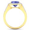 Image 4 : 14KT Yellow Gold 3.43ctw Tanzanite and Diamond Ring