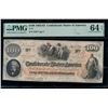 1862-63 $100 T-41 Confederate PMG 64EPQ