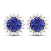14KT Yellow Gold 1.44ctw Tanzanite and Diamond Earrings