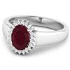 Image 2 : 14KT White Gold 1.5ct Ruby and Diamond Ring