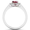 Image 4 : 14KT White Gold 1.5ct Ruby and Diamond Ring