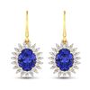 14KT Yellow Gold 2.82ctw Tanzanite and Diamond Earrings
