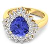 Image 3 : 14KT Yellow Gold 2.97ctw Tanzanite and Diamond Ring
