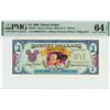 1993 $1 Mickey 65th Anniversary Disney Dollar PMG 64EPQ