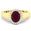Image 2 : 14KT Yellow Gold 1.5ct Ruby and Diamond Ring