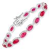 Image 1 : 14KT White Gold 9.00ctw Ruby Bracelet