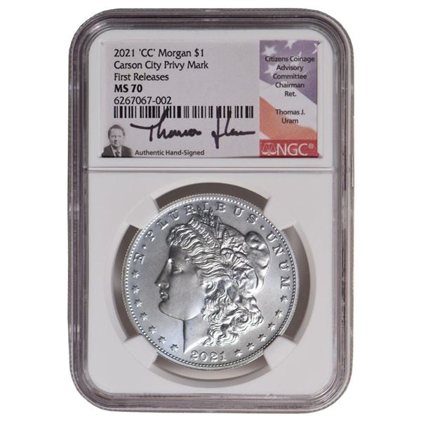 2021-CC $1 Morgan Silver Dollar NGC MS70