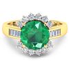 Image 2 : 14KT Yellow Gold 2.75ct Zambian Emerald and Diamond Ring
