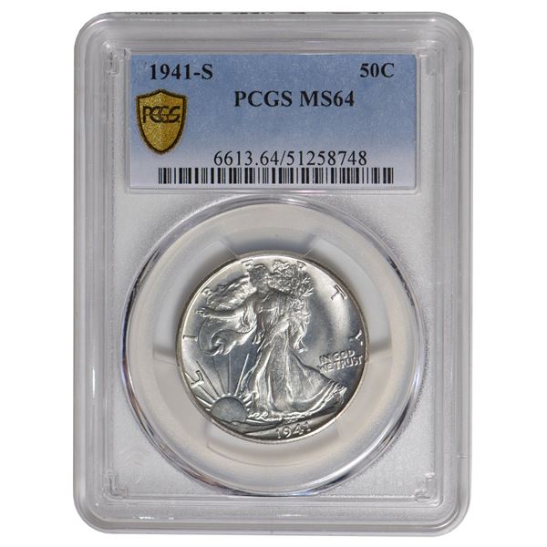 1941-S Walking Liberty Half Dollar PCGS MS64