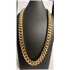 Image 2 : Huge Limited 297.5 Grams MLB 14 Kt Gold Plated Curb Link Necklace