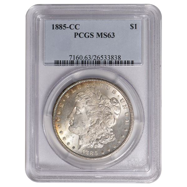 1885-CC $1 Morgan Silver Dollar PCGS MS63