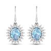 14KT White Gold 2.56ctw Aquamarine and Diamond Earrings