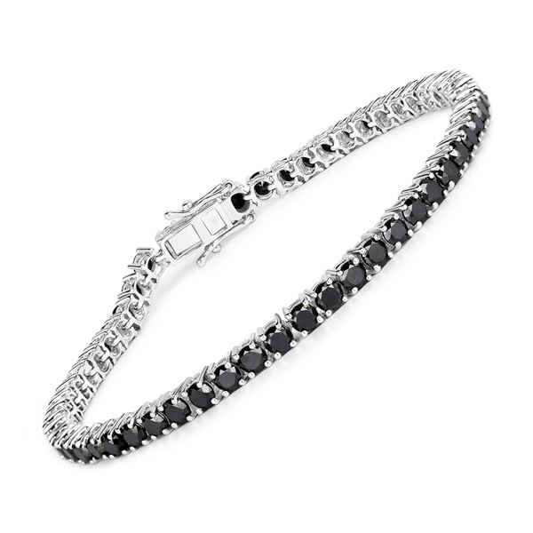 Sterling Silver 5.40ctw Black Diamond Bracelet
