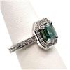 Image 3 : 14KT White Gold Plated 2.35 Ct Lab Simulated Paraiba Tourmaline Ring
