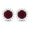Image 1 : 14KT White Gold 2.1ctw Ruby and Diamond Earrings