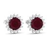 Image 3 : 14KT White Gold 2.1ctw Ruby and Diamond Earrings