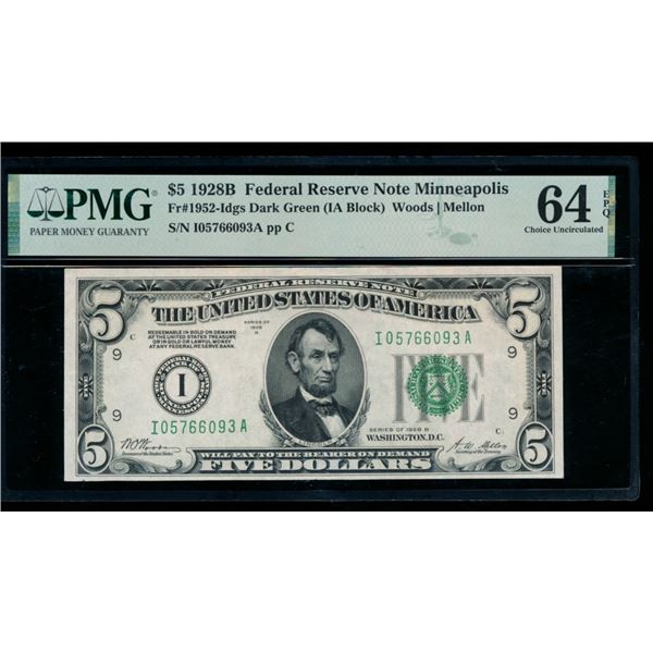 1928B $5 Minneapolis FRN PMG 64EPQ