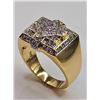 Image 1 : Men's 14 Kt Gold Plate 5.75 Ct.. Lab Simulated Diamond Ring
