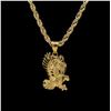 18KT Gold Plated Eagle Pendant And Chain Necklace