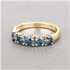 Image 4 : 14KT Yellow Gold 1.22ctw Blue Diamond  Ring